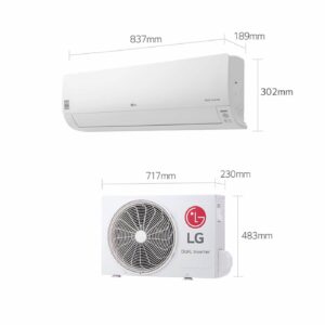 Mini Split LG DUAL COOL 12.000 btu Inverter 220v con kit WIFI